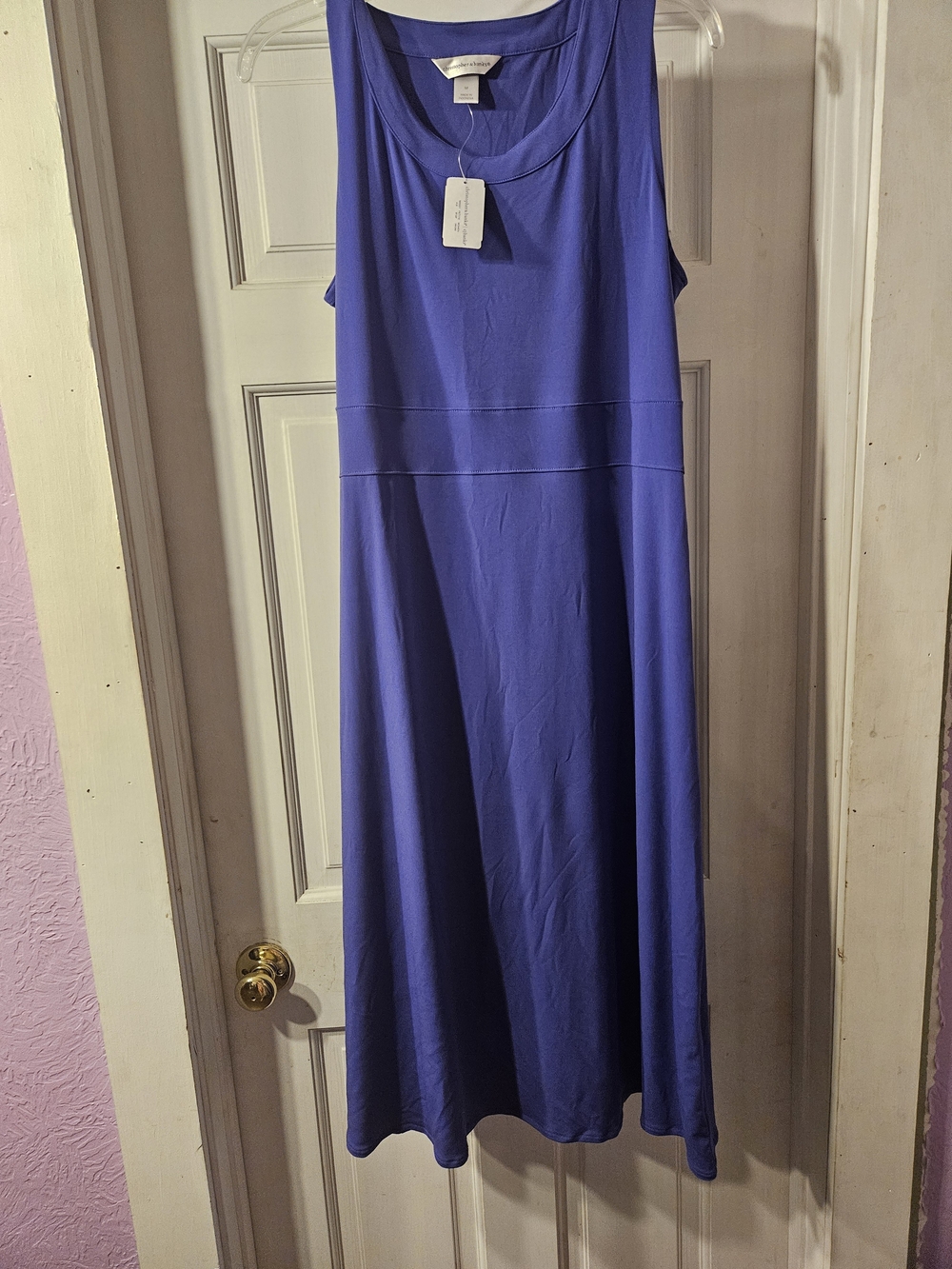 Christopher & Banks Sleeveless Purple A-Line Dress